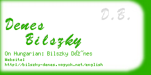 denes bilszky business card